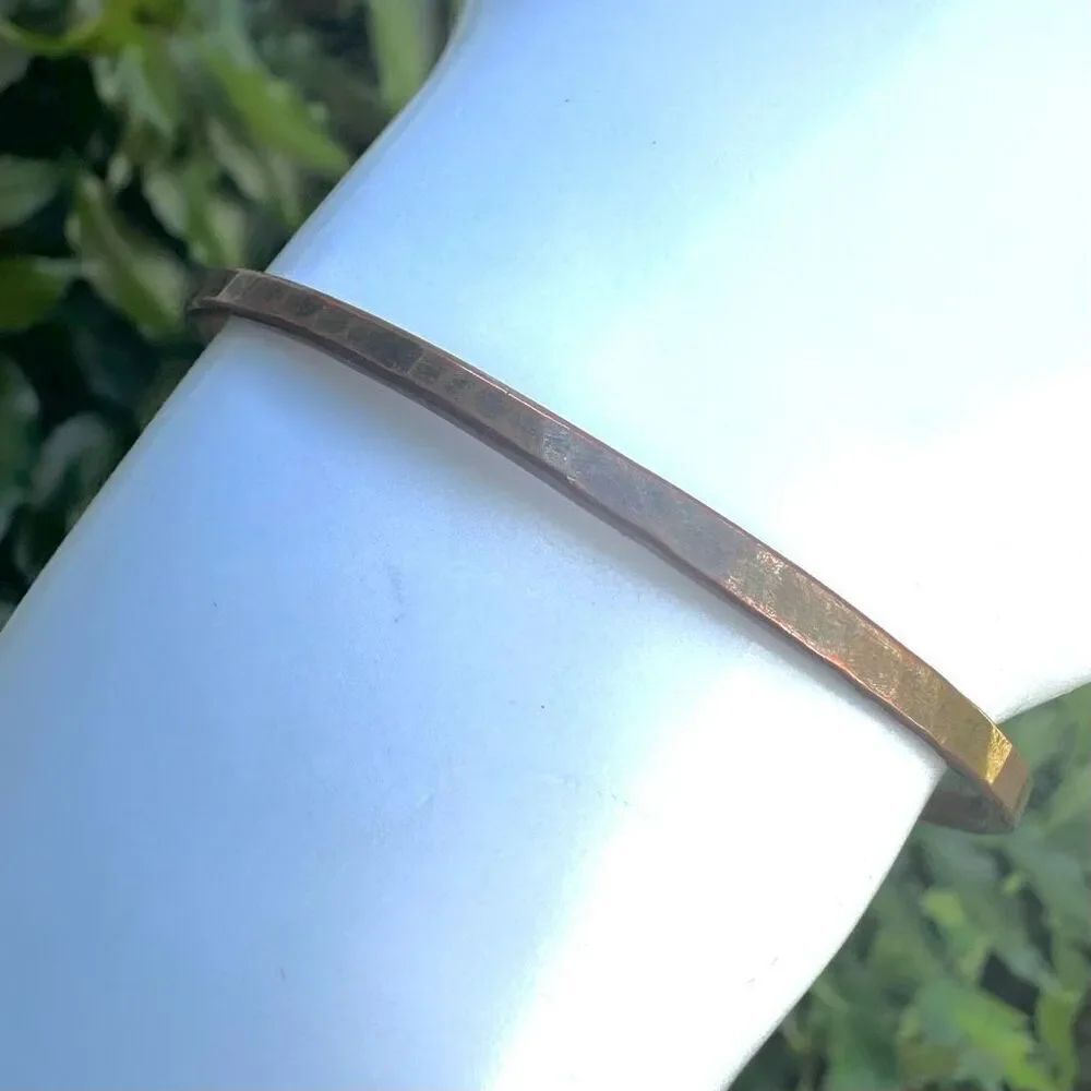 Copper open  cuff bangle bracelet